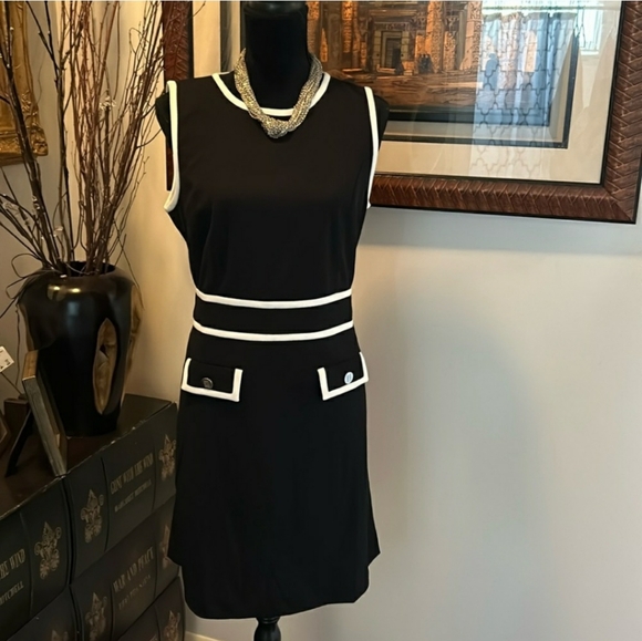 Nwt KARL LAGERFELD PARIS contrast dress - Picture 8 of 14